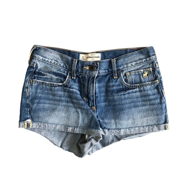 ABERCROMBIE Kids Jean Shorts Denim Medium Wash 14 - Picture 1 of 6